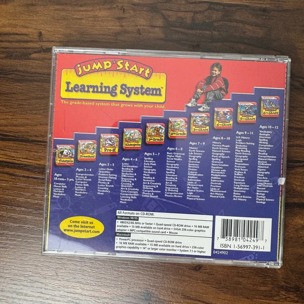 JumpStart Adventures 6th Grade Mission Earthquest PC Mac CD-ROM 1998 Vintage